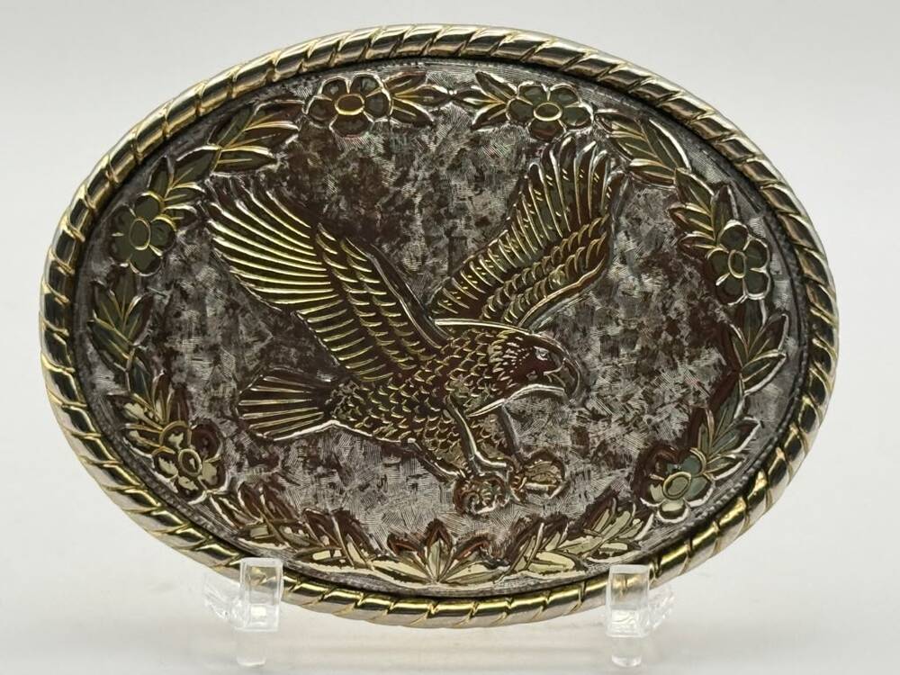 Wyoming Studio Art Works American Eagle Made USA Belt Buckle